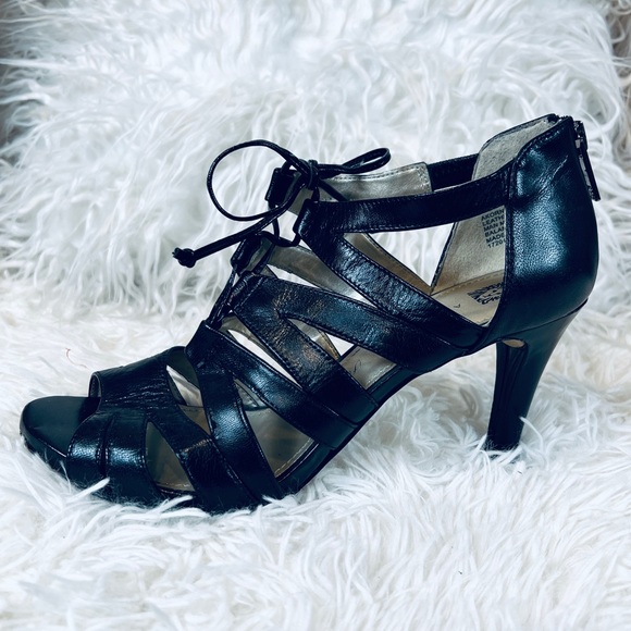 BoHo Black HIGH HEELED Dressy Gladiator Sa… - Picture 4 of 9